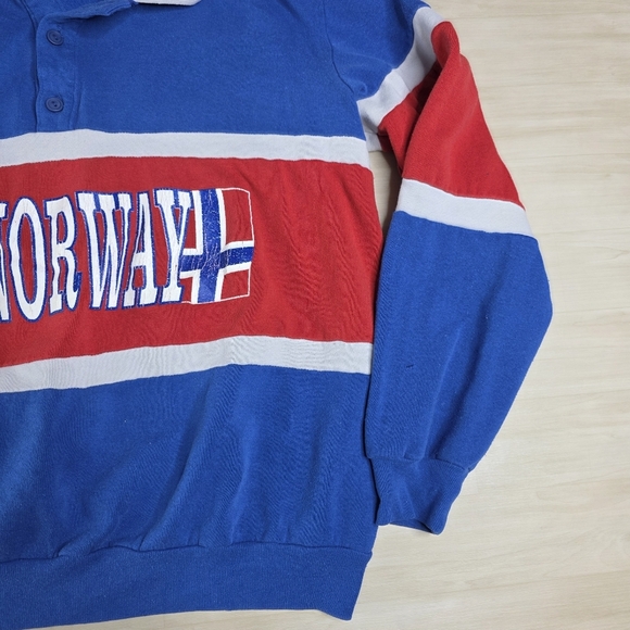 Vintage Nutmeg Mills Norway Rugby Collared Shirt‎ Rare Size XL Read - Picture 4 of 11